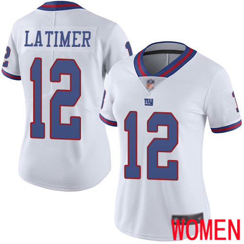 Women New York Giants #12 Cody Latimer Limited White Rush Vapor Untouchable Football NFL Jersey